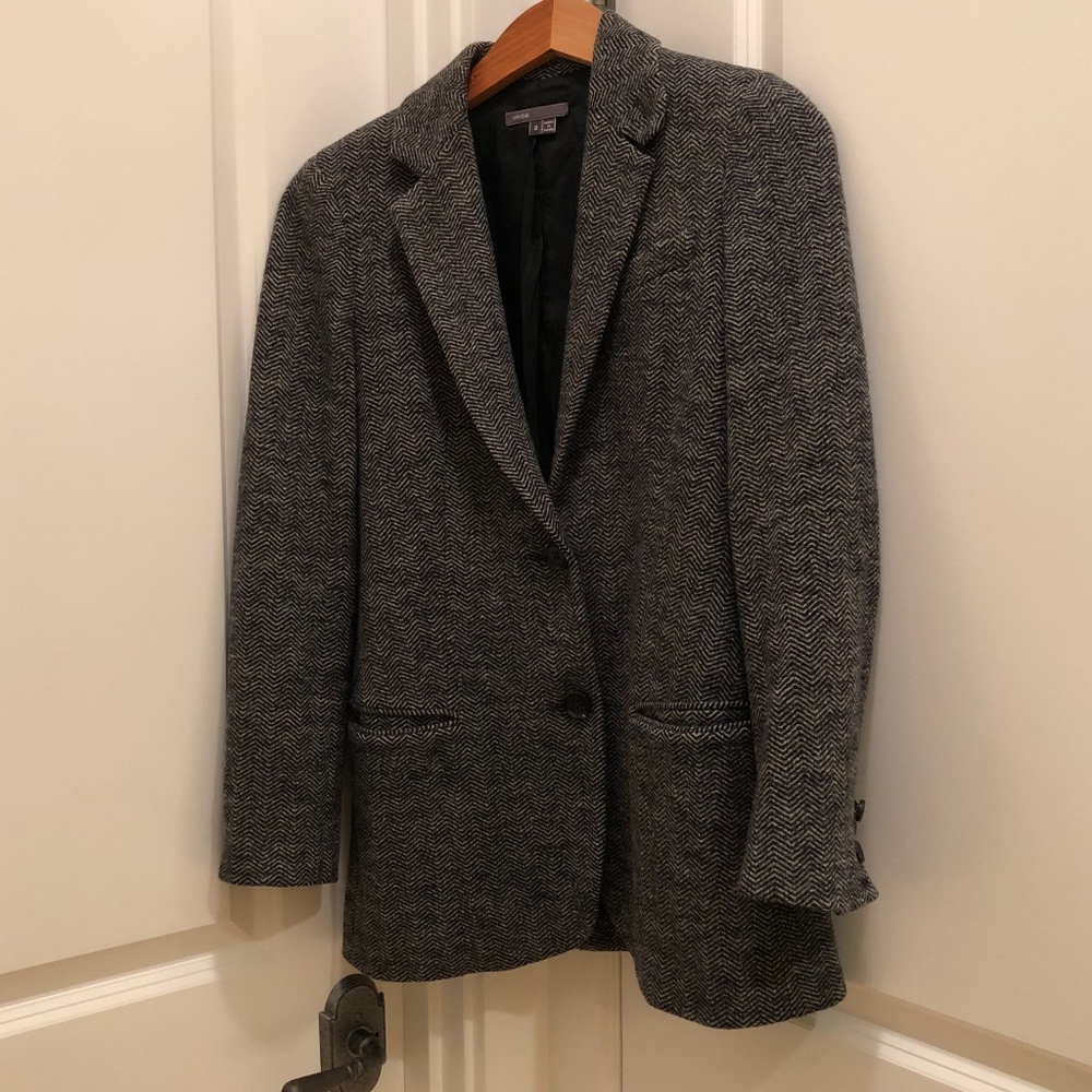 Vince Herringbone Blazer